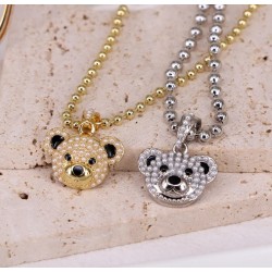 Delicate Fashion Cartoon Bear Bead Necklace Bear Pendant