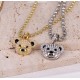 Delicate Fashion Cartoon Bear Bead Necklace Bear Pendant