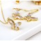 New Fashion Korean Style Zircon Butterfly Necklace Earrings Set